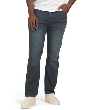 TJ Maxx Knit Denim Slim Straight Jeans For Spandex/Cotton/Polyester - Blue