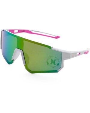 TJ Maxx 135Mm Semi-Rimless Shield Sunglasses For - Green