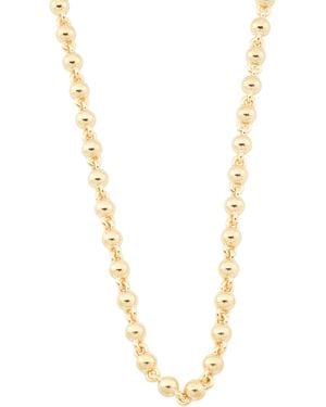 TJ Maxx 14Kt Beaded Chain Necklace For - Metallic