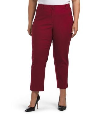 TJ Maxx Plus Freedom Stretch Pants For Nylon/Spandex/Rayon - Red