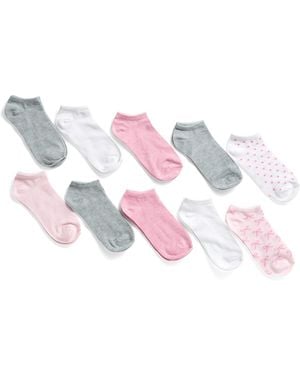 TJ Maxx 10Pk Fashion No Show Socks For Spandex/Polyester - Pink