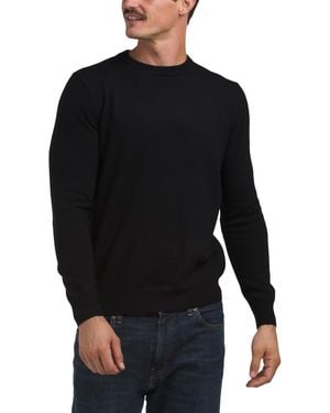 TJ Maxx Long Sleeve Merino Wool Crew Neck Pull Over - Black