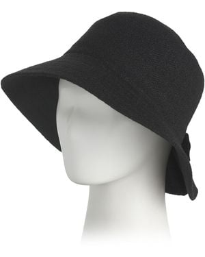 TJ Maxx Machine Knit Pleated Back Bucket Hat For Polyester - Black