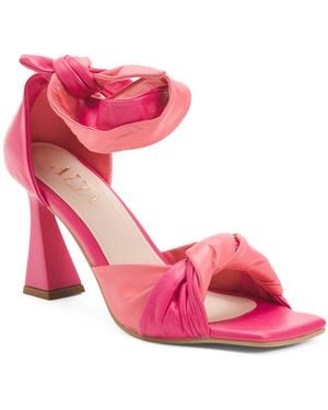 TJ Maxx Leather Luuz Heeled Sandals For - Pink