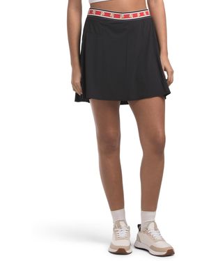 TJ Maxx Upf 50 Varsity Skort, Nylon/Spandex - Black