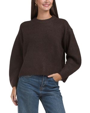 TJ Maxx Long Barrel Sleeve Cozy Sweater, Spandex/Polyester/Acrylic - Black