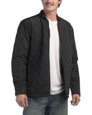 TJ Maxx Quilted Bomber Jacket For Polyester/Diamond - Black
