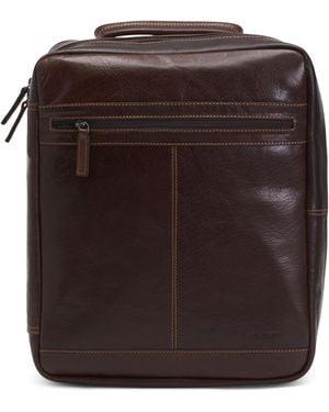 TJ Maxx Buffalo Leather Voyager Hand Stained Overnight Large Backpack For - Brown