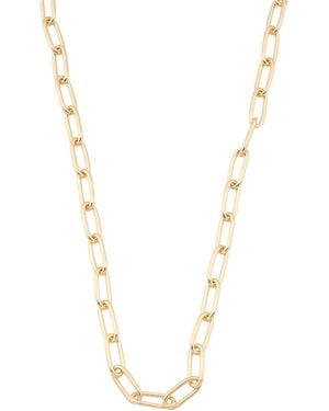 TJ Maxx 18Kt Plated Bronze Paperclip Necklace For - Metallic