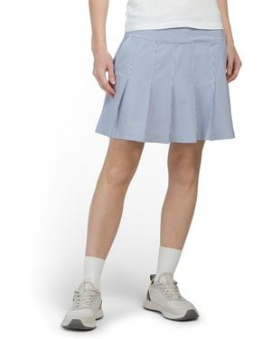 TJ Maxx Upf 50 Seersucker Pleated Pull On Skort, Spandex/Polyester - Blue