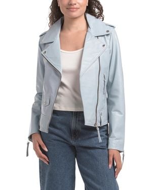 TJ Maxx Leather Morgan Jacket For Polyester/Leather - Gray