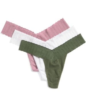 TJ Maxx 3Pk Eco Rx Low Rise Thongs For Spandex - Green