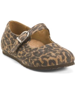 TJ Maxx Lullaby Maryjane Flats For Suede - Brown