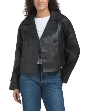 TJ Maxx Leather Hanna Jacket For Polyester/Leather - Black