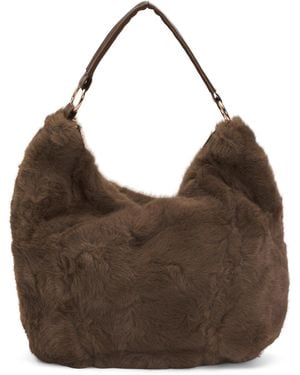 TJ Maxx Faux Fur Hobo For Leather - Brown