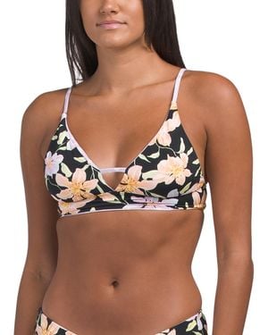 TJ Maxx Twin Sol Reversible V-Neck Camisole Bikini Top For Nylon/Polyester - Black