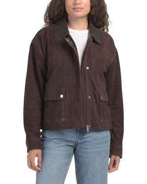 TJ Maxx Suede Vanity Jacket For Polyester/Leather/Suede - Brown