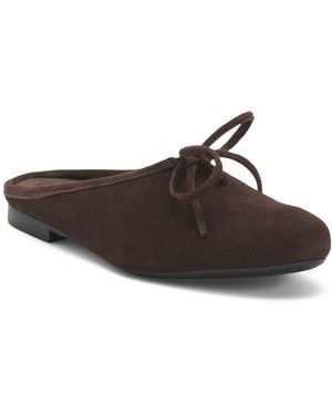 TJ Maxx Suede Mules With Laces For Leather/Suede - Brown