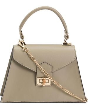 TJ Maxx Leather Satchel, Leather - Natural