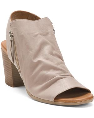 TJ Maxx Leather Norah Heeled Sandals For - Natural