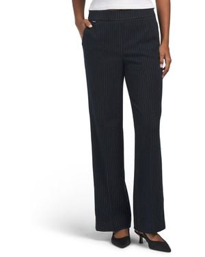 TJ Maxx Soft Knit Stipe Wide Leg Pants For Spandex/Polyester/Rayon - Blue