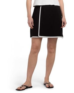 TJ Maxx Constrast Piping Skort For Nylon/Spandex/Polyester - Black