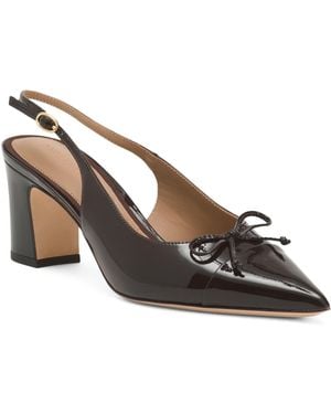 TJ Maxx Patent Leather Miriam Slingback Heels For Leather - Brown