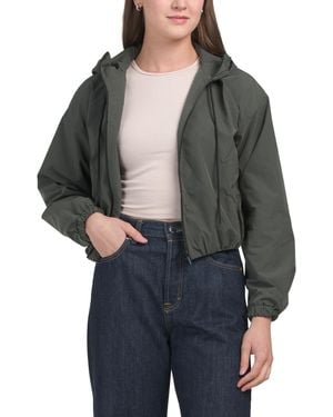 TJ Maxx Zip Up Jacket With Hood For Polyester - Gray