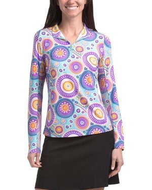 TJ Maxx Upf 50 Cooling Long Sleeve Zip Mock Neck Jacket For Nylon - Gray