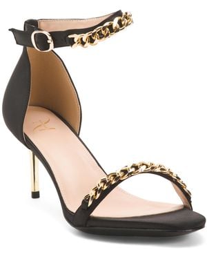 TJ Maxx Leather Droca Heeled Sandals For Leather - Metallic