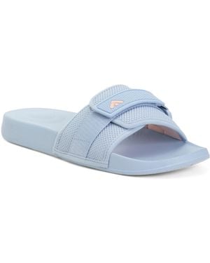 TJ Maxx Iqushion Adjustable Band And Resistant Knit Pool Slides For - Blue