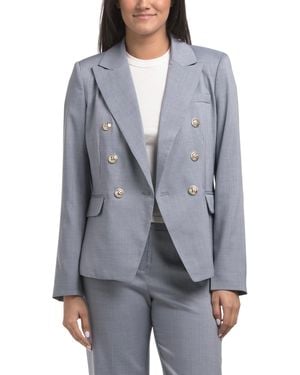 TJ Maxx Button Blazer, Polyester - Gray