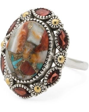 TJ Maxx Plated Brass Oyster Ring - Metallic