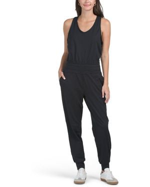 TJ Maxx Gaia Yoga Jumpsuit, Polyester - Black