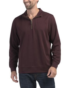 TJ Maxx Ottoman Knit Quarter Zip Top For Spandex/Polyester - Purple