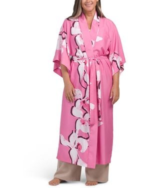 TJ Maxx Orchida Satin Robe For Polyester - Pink