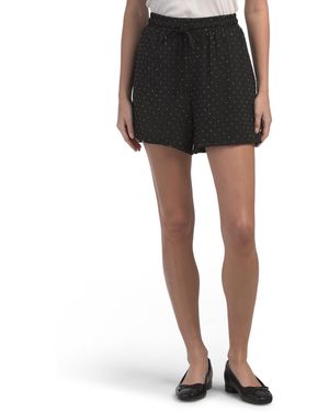 TJ Maxx Shine Easy Pull On Shorts For Polyester - Black