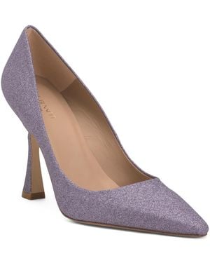 TJ Maxx Dazzle Closed Courts Heels For Leather - Purple
