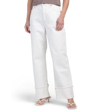 TJ Maxx Eastside High Rise Loose Jeans For Spandex/Cotton - White