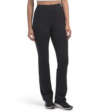 TJ Maxx Butter Soft Flare Pants With High Waist, Spandex/Polyester - Black