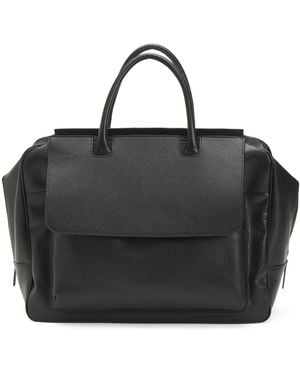 TJ Maxx Leather Large Front Pocket Bag - Black