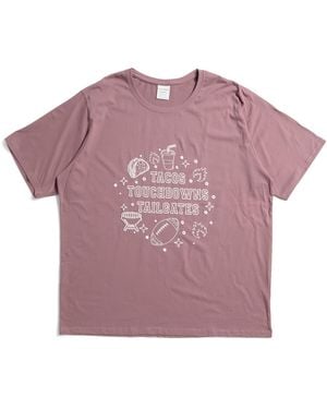 TJ Maxx Plus Touchdown T-Shirt For Cotton - Pink