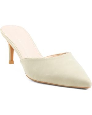 TJ Maxx Kosar Heeled Mules For Suede - Natural