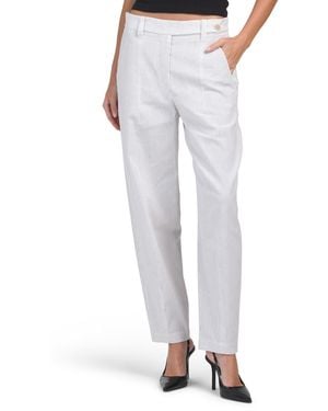 TJ Maxx Linen Blend Pants For Cotton/Polyester/Linen - White