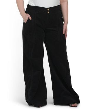 TJ Maxx Button Front Pants For Spandex/Cotton - Black
