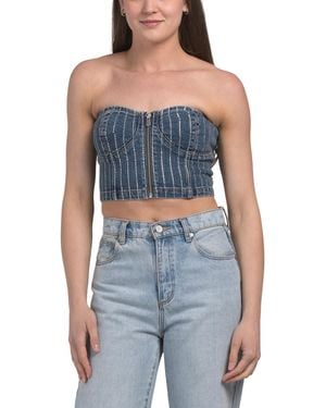 TJ Maxx Academia Petra Diamante Bustier Top For Cotton - Blue
