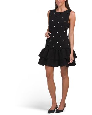 TJ Maxx Emma Mini Dress For Viscose - Black