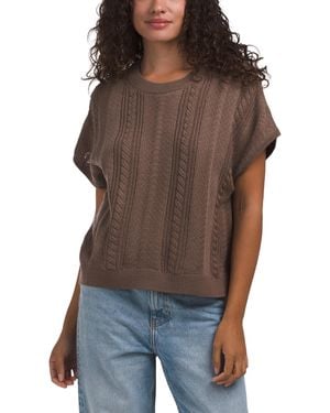 TJ Maxx Raelynn Sweater, Nylon/Cotton/Acrylic - Brown