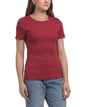 TJ Maxx Rico Crew Neck T-Shirt For Spandex/Modal/Cotton - Red