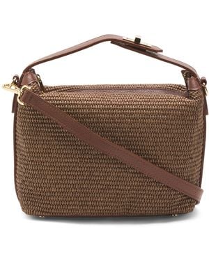 TJ Maxx Straw Straw Medium Folded Handle Satchel For Leather - Brown